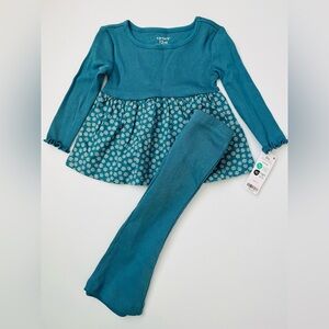 Carter's Blue Floral Baby Outfit